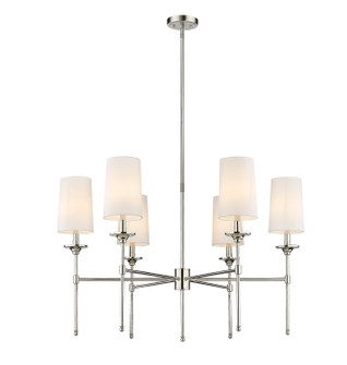 Emily Six Light Chandelier in Polished Nickel (224|3033-6PN)