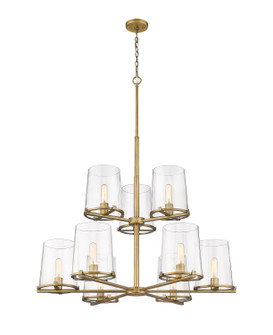 Callista Nine Light Chandelier in Rubbed Brass (224|3032-9RB)