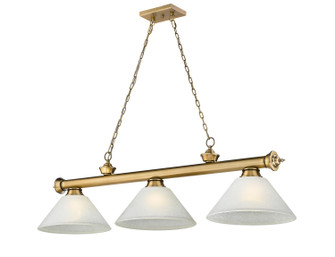 Cordon Three Light Billiard in Rubbed Brass (224|2306-3RB-AWL14)