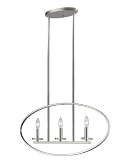 Verona Three Light Linear Chandelier in Brushed Nickel (224|2010-3L-BN)