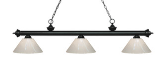 Riviera Three Light Billiard in Matte Black (224|200-3MB-PWH)