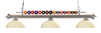 Shark Three Light Billiard in Brushed Nickel (224|170BN-DGM14)