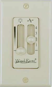 Control Dual Fan Light Wall Control in Almond (334|WSC4402AL)