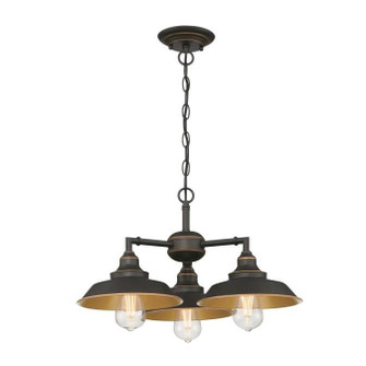 Iron Hill Three Light Chandelier/Semi-Flush in Oil Rubbed Bronze With Highlights (88|6129200)