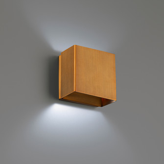 Boxi LED Wall Sconce in Aged Brass (34|WS-45105-35-AB)