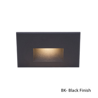 Led100 LED Step and Wall Light in Black on Aluminum (34|WL-LED100-BL-BK)