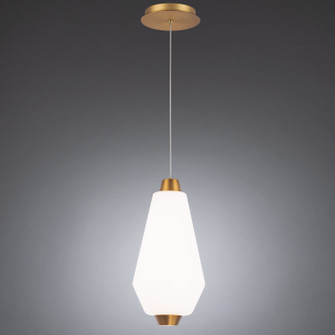 Amelia LED Mini Pendant in Aged Brass (34|PD-39214-AB)