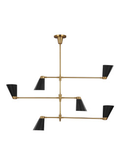 Signoret Six Light Chandelier in Burnished Brass (454|TC1116BBS)