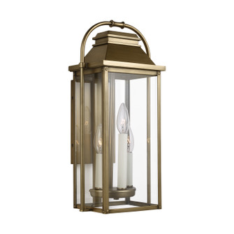 Wellsworth Three Light Lantern in Painted Distressed Brass (454|OL13200PDB)