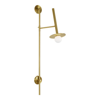 Nodes One Light Wall Sconce in Burnished Brass (454|KW1031BBS)