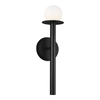 Nodes One Light Wall Sconce in Midnight Black (454|KW1001MBK)