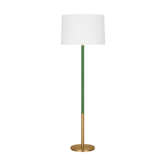 Monroe One Light Floor Lamp in Burnished Brass (454|KST1051BBSGRN1)