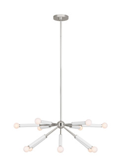 Monroe 12 Light Chandelier in Polished Nickel (454|KSC10612PNGW)