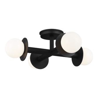 Nodes Four Light Flush Mount in Midnight Black (454|KF1034MBK)