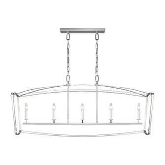 Thayer Five Light Linear Chandelier in Polished Nickel (454|F3326/5PN)