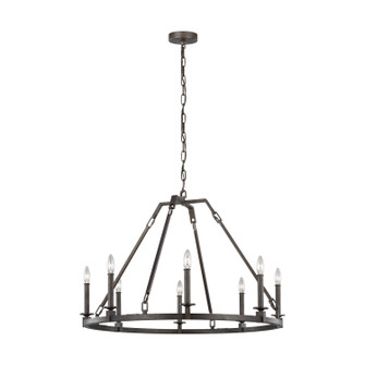 Landen Eight Light Chandelier in Smith Steel (454|F3214/8SMS)