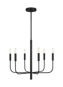 Brianna Six Light Chandelier in Aged Iron (454|EC1006AI)