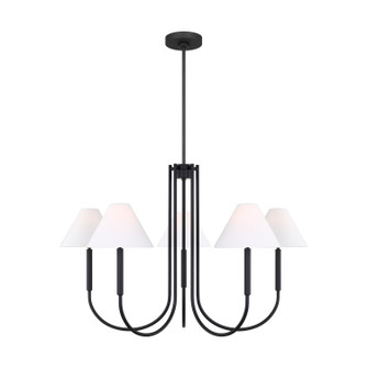 Porteau Six Light Chandelier in Midnight Black (454|DJC1035MBK)