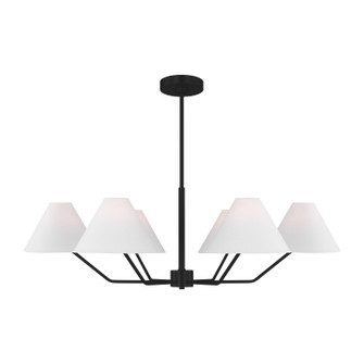 Burke Six Light Chandelier in Midnight Black (454|DJC1016MBK)