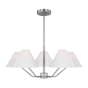 Burke Five Light Chandelier in Brushed Steel (454|DJC1005BS)