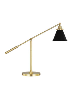 Wellfleet One Light Desk Lamp in Midnight Black and Burnished Brass (454|CT1091MBKBBS1)