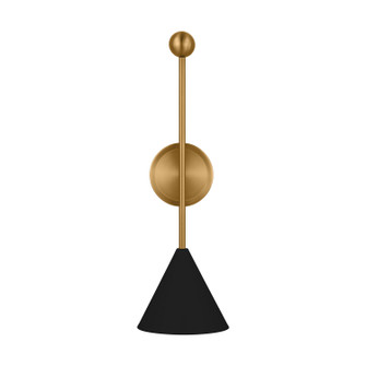 Cosmo One Light Bath Fixture in Midnight Black and Burnished Brass (454|AEW1051MBKBBS)