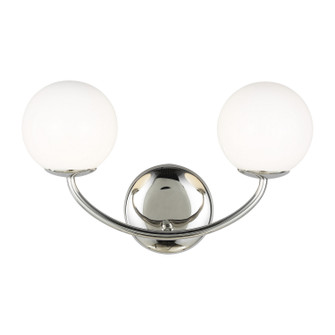 Galassia Two Light Vanity in Polished Nickel (454|AEV1012PN)