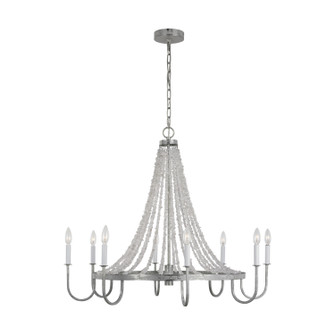 Leon Eight Light Chandelier in Salt Mist (454|AC1078SMT)