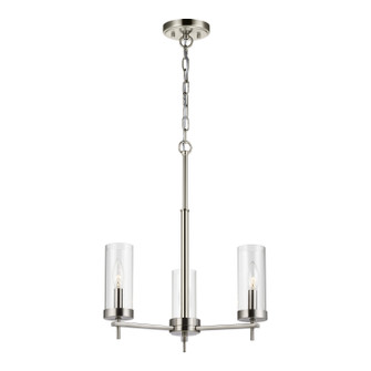 Zire Three Light Chandelier in Brushed Nickel (454|3190303EN-962)