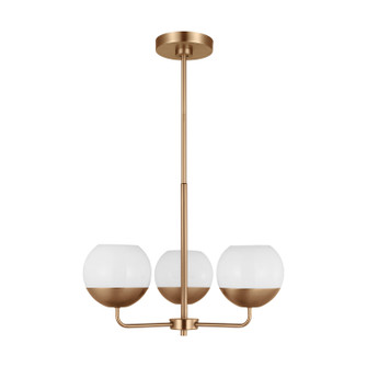 Alvin Three Light Chandelier in Satin Brass (454|3168103-848)