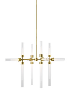 Linger LED Chandelier in Natural Brass (182|700LNG12NB-LED930)