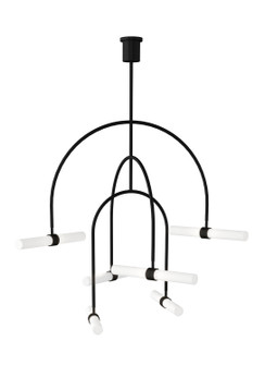 Calumn LED Chandelier in Nightshade Black (182|700CLM6B-LED930)