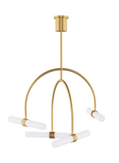 Calumn LED Chandelier in Natural Brass (182|700CLM4NB-LED930)