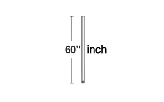 Universal Downrod Downrod in Polished Nickel (71|DR60PN)