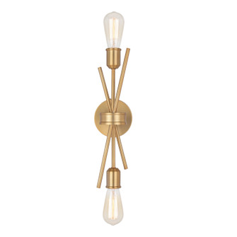Estelle Two Light Wall Sconce in Natural Brass (63|W0420)