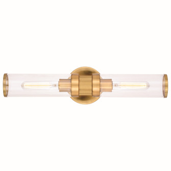 Levitt Two Light Wall Sconce in Satin Brass (63|W0390)