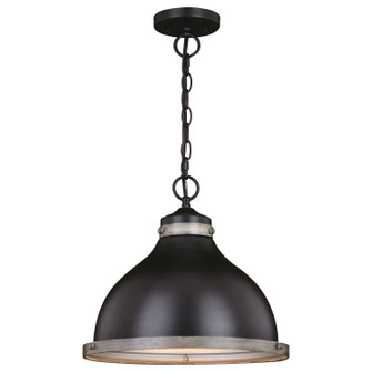 Sheffield One Light Pendant in New Bronze and Distressed Ash with Light Silver Inner (63|P0368)