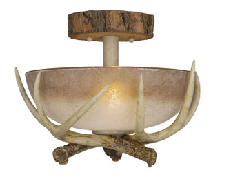 Lodge Two Light Semi Flush Mount in Noachian Stone (63|CF33012NS)