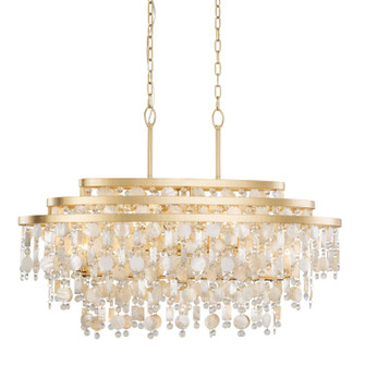 Kalani Nine Light Linear Pendant in French Gold (137|377N09FG)