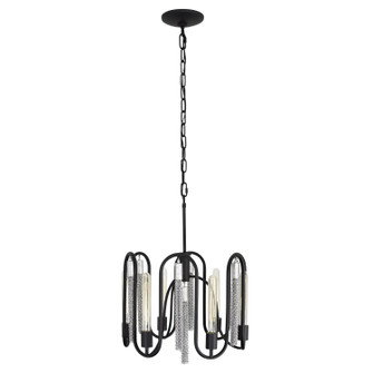 Darden Six Light Pendant in Matte Black/Painted Chrome (137|354P06MBCH)