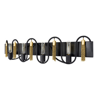 Darden Four Light Bath in Matte Black/Antique Gold (137|354B04MBAG)