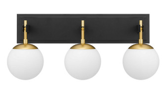 Allie Three Light Bath in Black/Satin Brass (137|352B03BLSB)