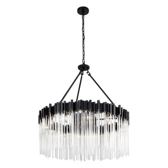 Matrix 12 Light Pendant in Matte Black/French Gold (137|309P12MBFG)