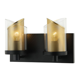 So Inclined Two Light Bath in Black/Gold (137|246B02BLGO)