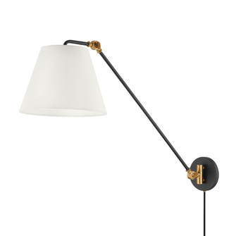 Navin One Light Wall Sconce in Patina Brass/Textured Black (67|PTL2627-PBR/TBK)