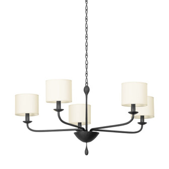 Osmond Five Light Chandelier in Black Iron (67|F9737-BI)