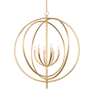 Fillea Six Light Pendant in Vintage Gold Leaf (67|F8840-VGL)