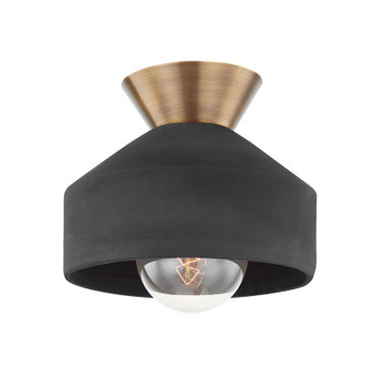 Covina One Light Flush Mount in Patina Brass (67|C9811-PBR/CBK)