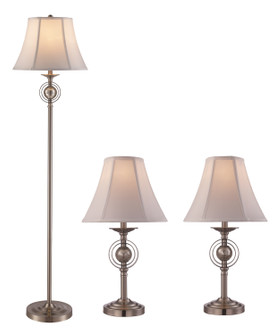 Floor Lamp and Two Table Lamps in Brushed Nickel (110|RTL-9069 BN)