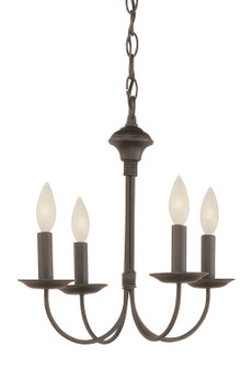 Candle Four Light Chandelier in Black (110|9014 BK)